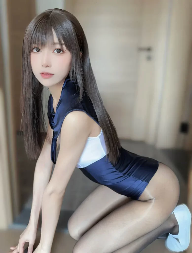 图片[7]-布丁大法 – 蓝色连体泳衣-EB图库